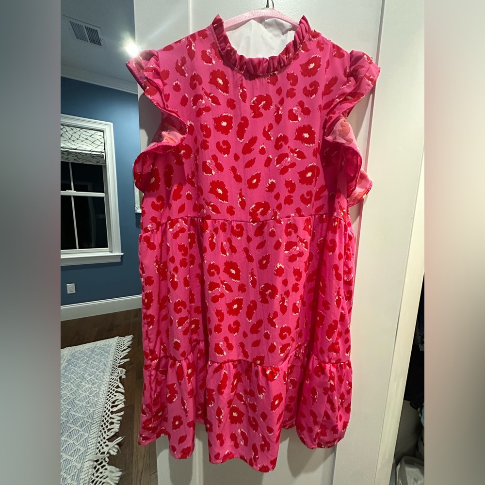 Chic Soul Vibrant Pink and Red Dress
